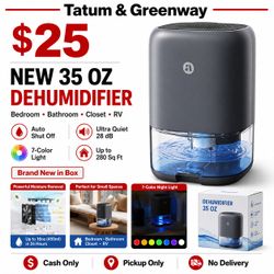NEW 35 oz Small Dehumidifier for Bedroom, Bathroom, Closet or RV – Auto Shut Off