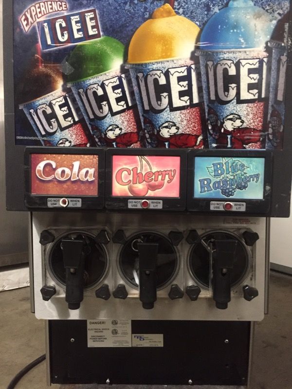 Icee 3 Flavor Frozen Beverage Dispenser - Slushie Slush