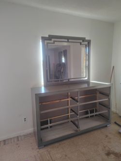 Dresser with mirror