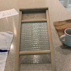 Glass vintage wash board 