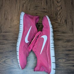 Nike Free 4.0 V3 580406-610 Women 8 Running Shoes Pink Lace Up Athletic Sneakers