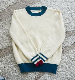 Crewneck Sweater (white, blue and red)