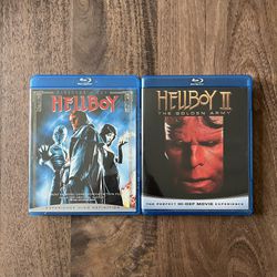 Hellboy and Hellboy II - The Golden Army Action Movie Film Blu-Ray Discs