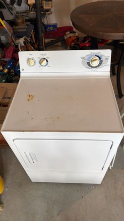 GE White Front-Load Dryer