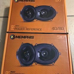Memphis Audio 5x7 Power Reference 6" Coaxial car speakers 