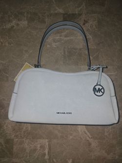 Michael Kors Light Blue Suede Shoulder Bag -