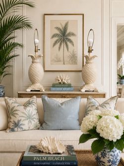Papila Design Vintage Hollywood Regency Pineapple Table Lamps