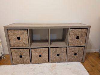 KALLAX shelf with 6 KNIPSA baskets