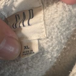 Gap Men's Gray Fleece Pullover Hoodie XL