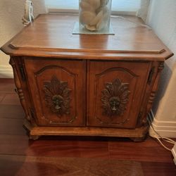 Vintage Solid Wood End Tables 