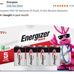 Energizer 9V Batteries, New