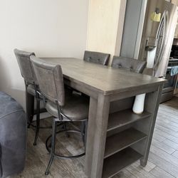 Gray Kitchen Table 