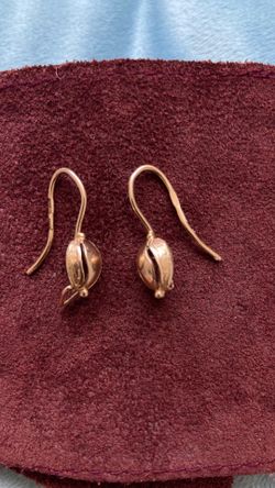 1970s-1980s USSR 14k Gold  Earrings