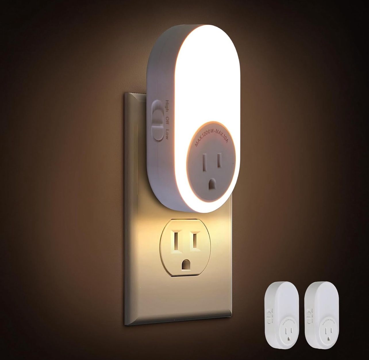 Night Lights Plug Into Wall Dusk to Dawn Sensor Night Light with Power Outlet