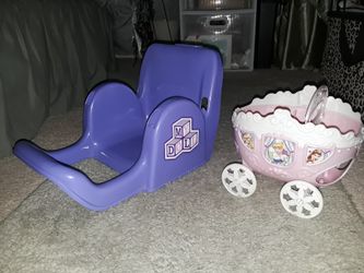 Plastic Baby highchair and princess carriage
