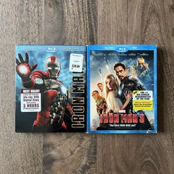 Marvel’s Iron Man 2 & 3 Action Super Hero Films Blu-Ray & DVD Movies