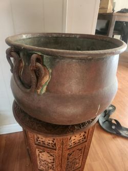 Antique Copper Cauldron kettle