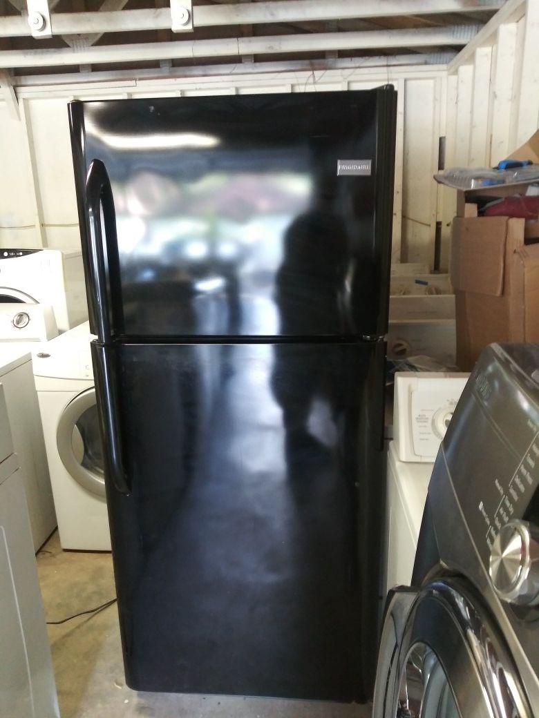 Shiny-black refrigerator