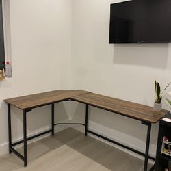 DESK L SHAPED TABLE PC DESKTOP