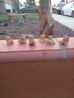 Mini ceramic bears collectibles