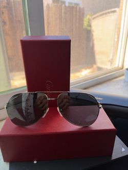 Cartier aviator sunglasses black/grey