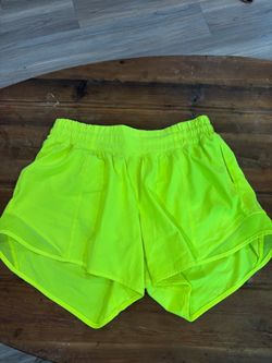 Lululemon Neon Green Race Pace Shorts