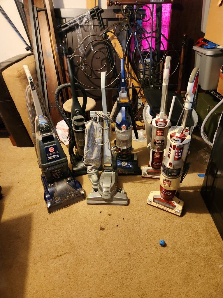 Lot Of 5 Vacuums And a Steamvac, Varying Conditions