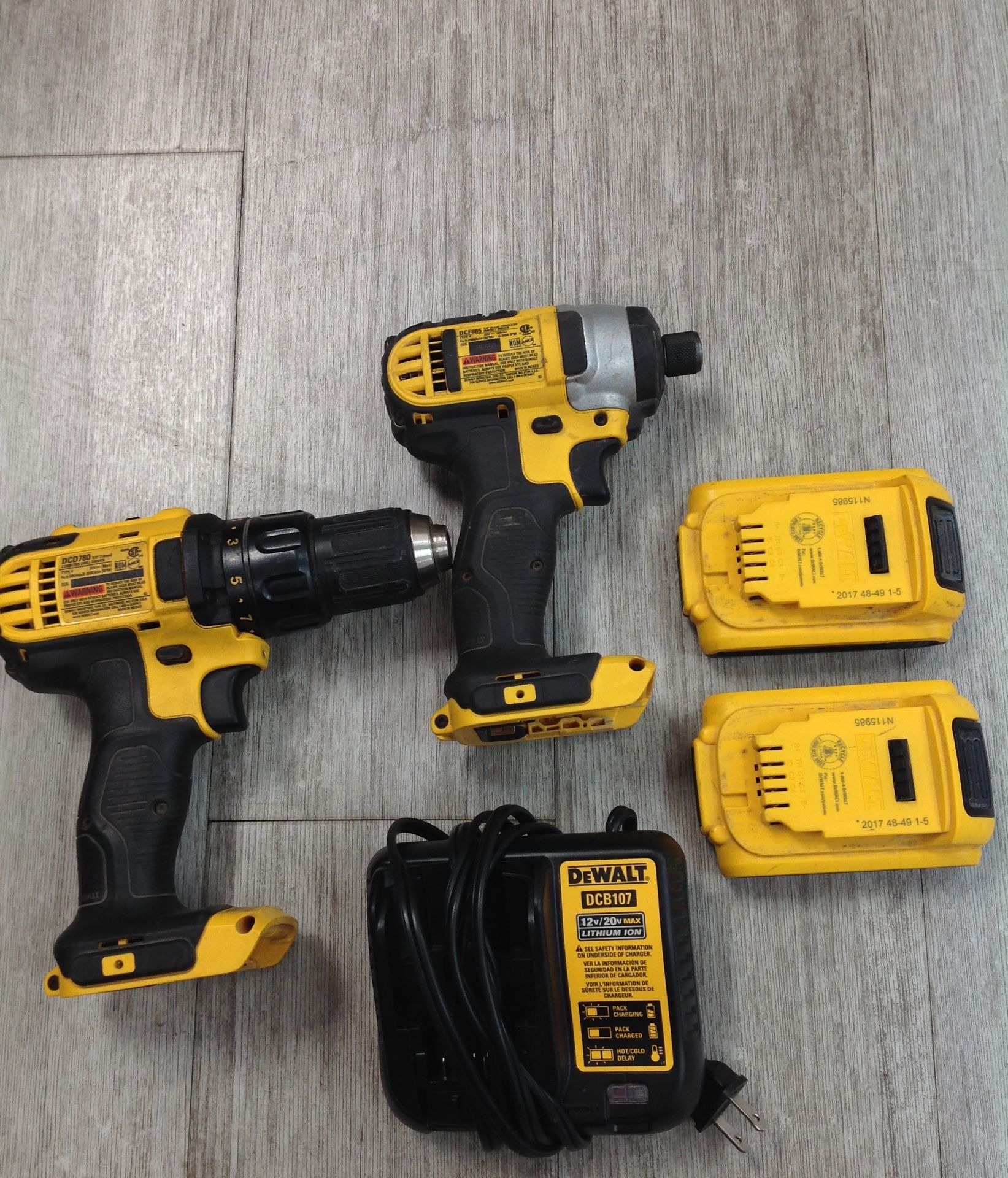 DEWALT impact driver and drill driver with battery & charger