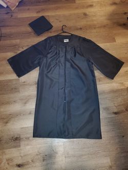 Black Graduation Cap and Gown Set halloween costume etc