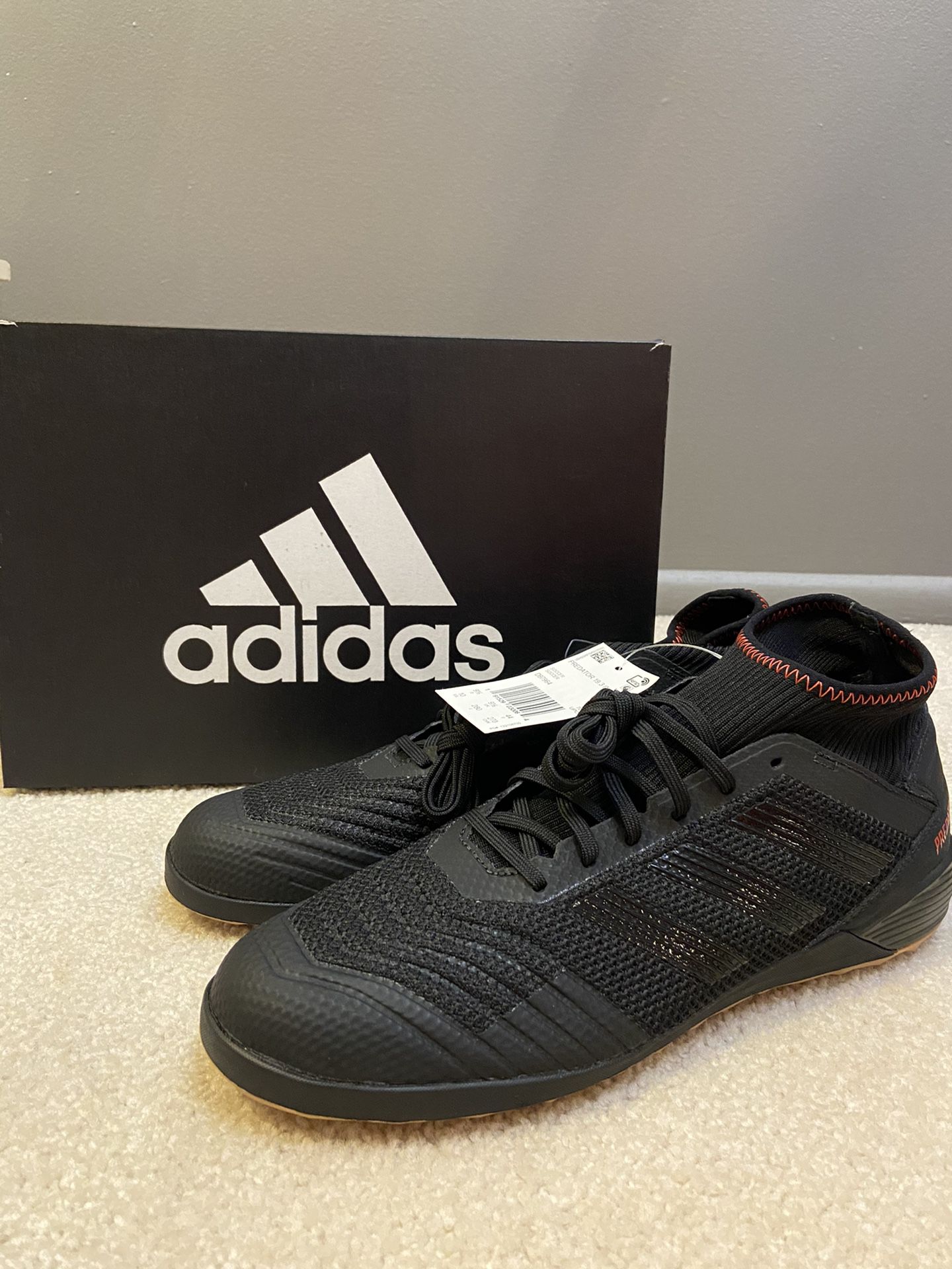 Adidas Mens Predator 19.3 Black Indoor Soccer Shoes D97964 Sz 8 8.5 NEW IN BOX