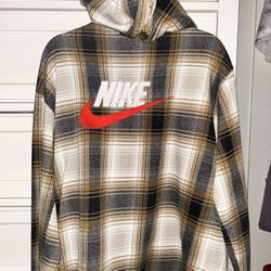 Supreme x Nike Mustard Plaid Jacket Size Medium