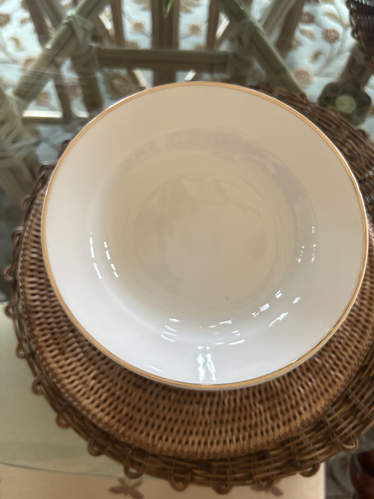 12 New porcelain salad/soup plates from Macy’s $5 Per Plate