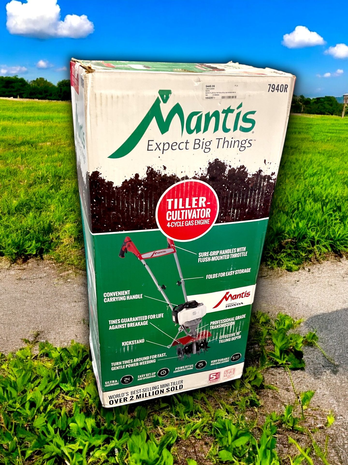 HONDA MANTIS TILLER-CULTIVATOR 4-CYCLE GAS ENGINE.