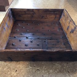 ANTIQUE CHINESE WOODEN RICE BUCKET - one of a kind