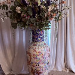 53” Chinese Family Floor Vase 
