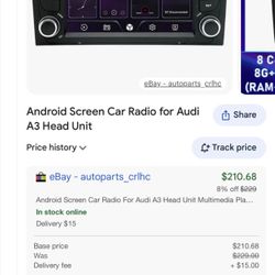 Android Screen Car Radio for Audi A3 Head Unit