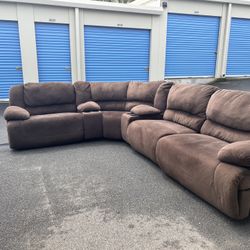 Brown U Shape sectional 