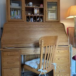 Roll Top Computer Desk