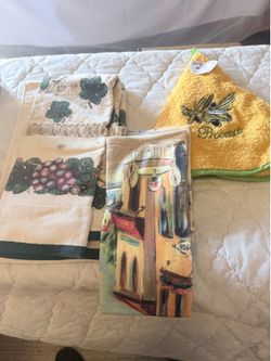 Decorative Kitchen Towel Set French Country & Vineyard