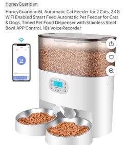 Honey guardian, new automatic, cat feeder for 2 pets