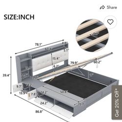 Queen Bed frame With Storage 