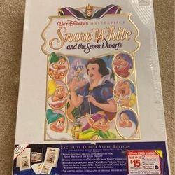 Brand New Disney Masterpiece Snow White Exclusive Deluxe Video Edition-Sealed In Box (Never Opened)