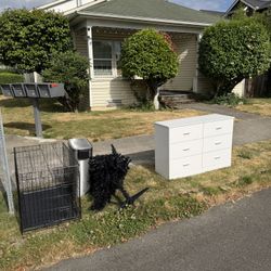 Free!! Dresser, Garbage, Dog Kennel, Christmas Tree