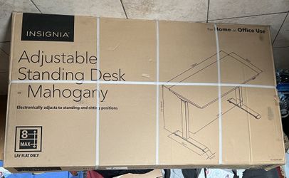 Insignia Adjustable Standing Desk with Electronic Control 47.2" Mahogany