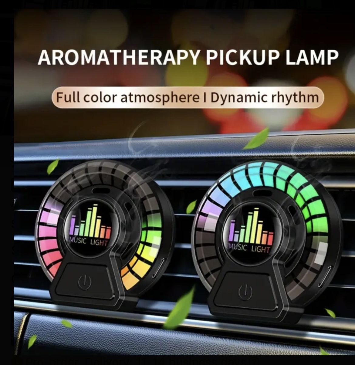 Smart voice controlled car aromatherapy diffuser Music Light - Ocean