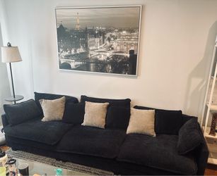 Large Dark Gray Sofa