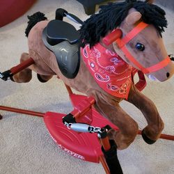 Radio Flyer Chestnut Plush Interactive Riding Horse Kids Ride On Toy, Toddler Ride On Toy For Ages 2-6 Years

