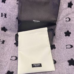 Prada green pouch bag