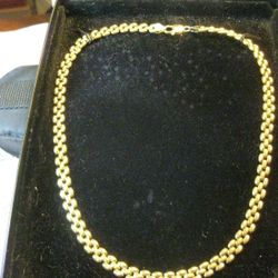 necklace 22k gold over sterling silver