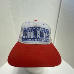 Vintage NEW ENGLAND PATRIOTS SnapBack Hat Cap NFL PRO PLAYER FOOTBALL - GRAY